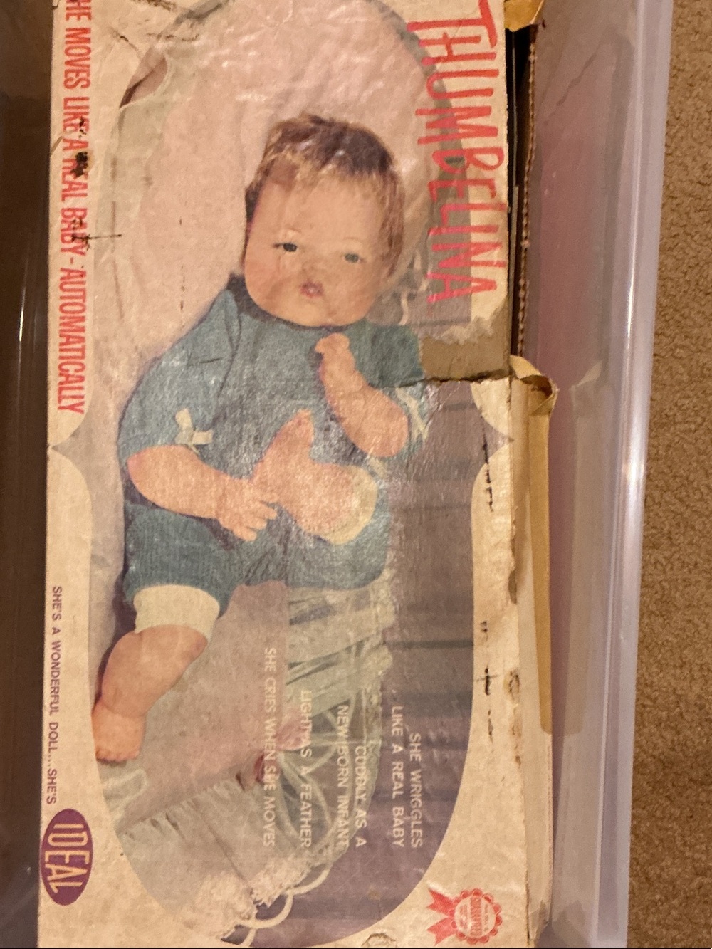 Thumbelina Baby Doll in Yellow Outfit - Vintage Box Art - Picture 3 of 6